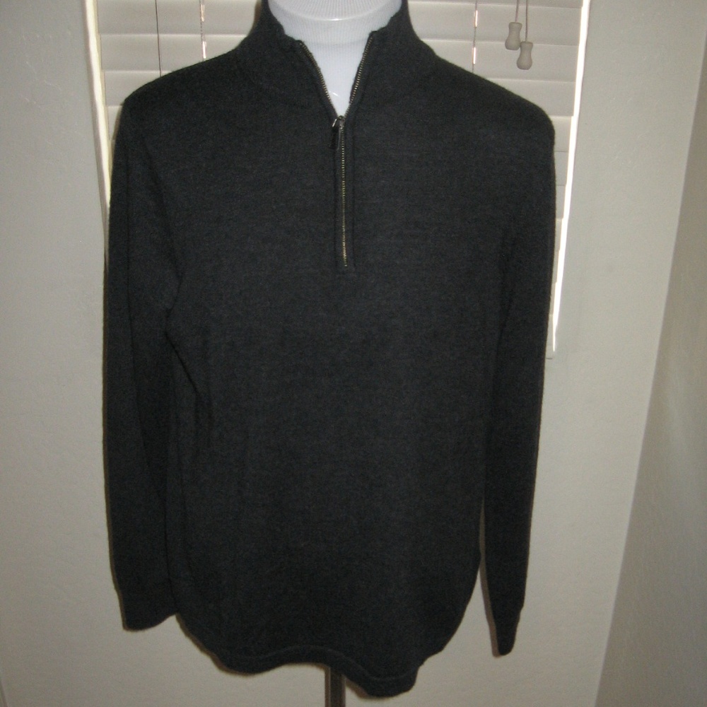 Joseph Abboud 1/2 Zip Sweater Gray L